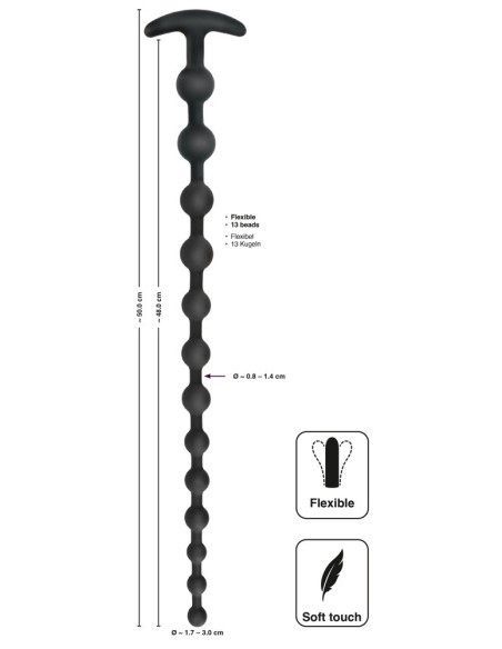 Black Velvets Anal Beads Silic