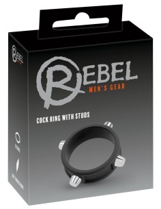 Rebel Cock Ring w Studs