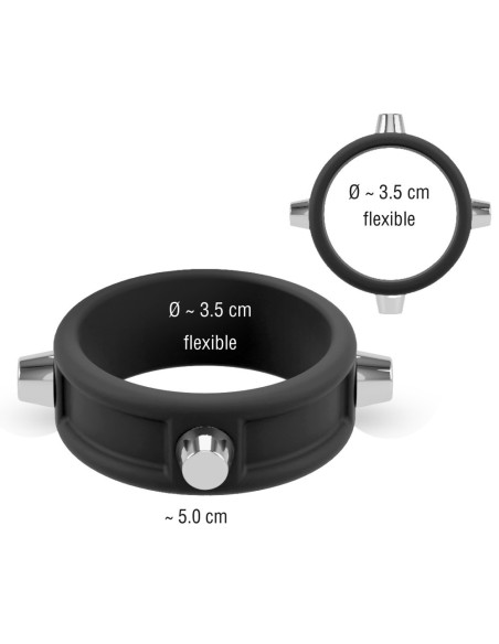 Rebel Cock Ring w Studs