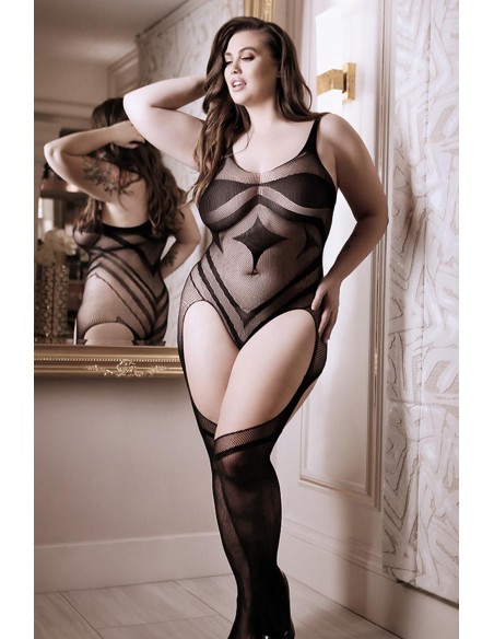 IMPULSIVE CROTCHLESS TEDDY BODYSTOCKING BLACK
