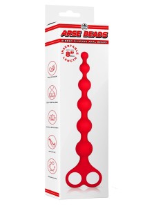 NMC 8 INCH RIBBED SILICONE ANAL BEADS RE