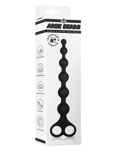 NMC 8 INCH RIBBED SILICONE ANAL BEADS BL