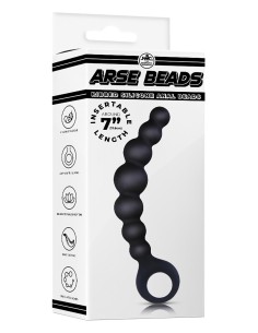 NMC 7 INCH RIBBED SILICONE ANAL BEADS BL