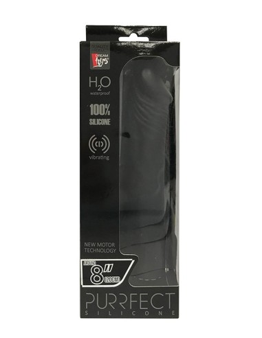 PURRFECT SILICONE DELUXE 8INCH BLACK