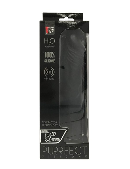PURRFECT SILICONE DELUXE 8INCH BLACK