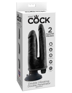 KING COCK VIBR. DOUBLE PENETRATOR BLACK