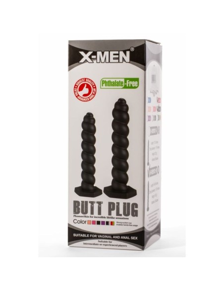 X-Men 9.45" Butt Plug Silicone Black M