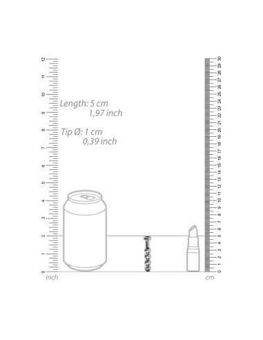 Ribbed Hollow Penis Plug - 0.4 / 10 mm