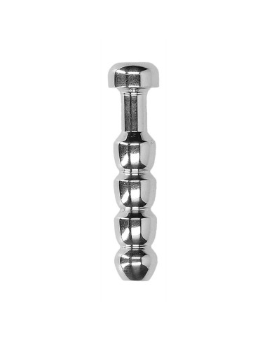 Ribbed Hollow Penis Plug - 0.4 / 10 mm