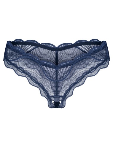 Crotchless Thong Nightly Blue