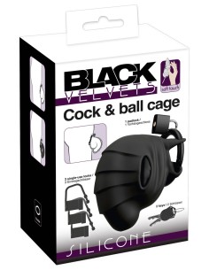 Black velvets Cock & Ball cage