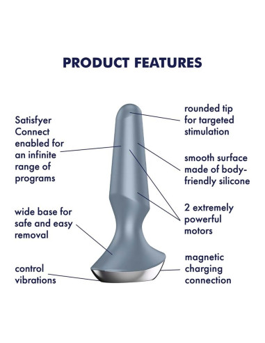 SATISFYER PLUG ILICIOUS 2 GRAY acquista online su Porky's Store