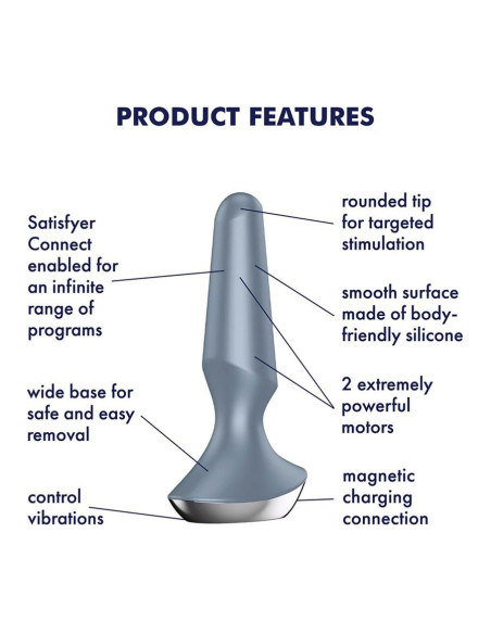 SATISFYER PLUG ILICIOUS 2 GRAY acquista online su Porky's Store