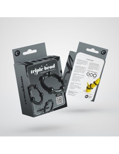 SET DI ANELLI PER IL PENE NERI TRIPLE