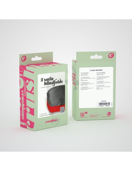 2 BENDE DI RASO NERE E ROSSE CRUSHIOUS