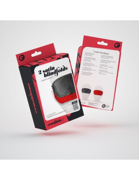 2 BENDE DI RASO NERE E ROSSE CRUSHIOUS