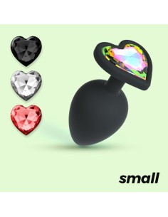 CUORE PLUG ANALE PICCOLO CON 4 GIOIELLI
