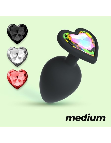 CUORE PLUG ANALE MEDIO CON 4 GIOIELLI