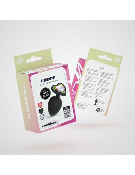 CUORE PLUG ANALE MEDIO CON 4 GIOIELLI