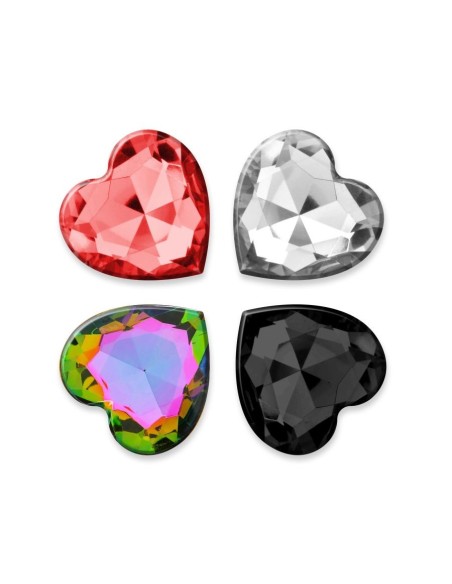 CUORE PLUG ANALE MEDIO CON 4 GIOIELLI