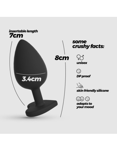 CUORE PLUG ANALE MEDIO CON 4 GIOIELLI