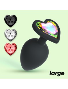 CUORE PLUG ANALE GRANDE CON 4 GIOIELLI