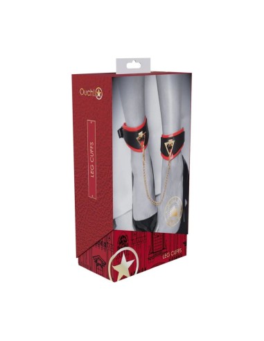 Milan Collection - Leg Cuffs - Black/Red