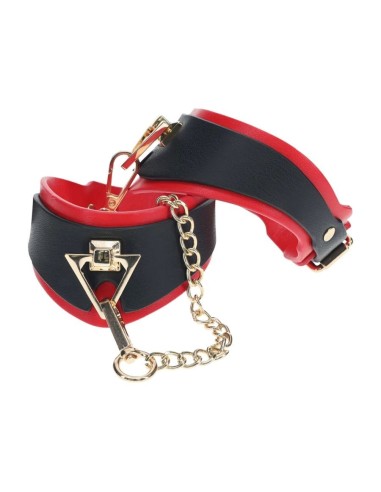 Milan Collection - Leg Cuffs - Black/Red