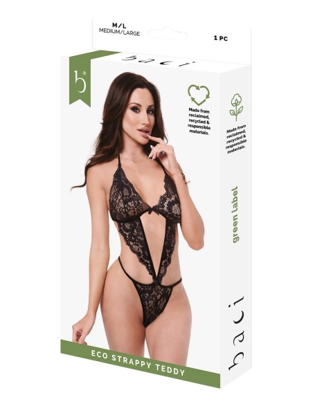 BACI ECO STRAPPY TEDDY BLACK