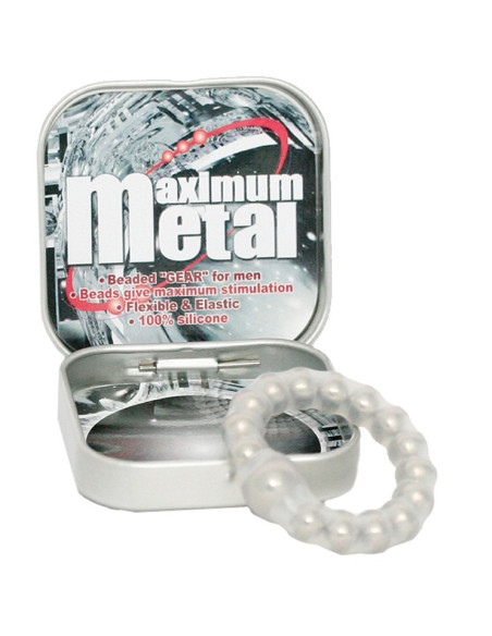 MAXIMUM METAL TRANSPARANT RING W BEADS acquista online su Porky's Store