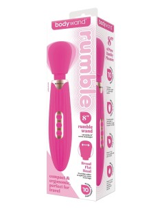 BODYWAND RUMBLE WAND 8 INCH HOT PINK 2