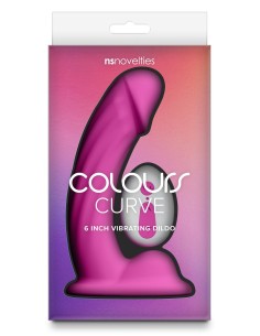 COLOURS CURVE VIBRATING 6 INCH DILDO PIN 2