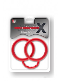 BONDX SILICONE CUFFS RED