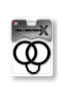 BONDX SILICONE CUFFS BLACK
