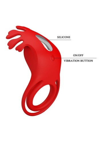 Pretty Love Vibrant Penis Ring Ruben Red