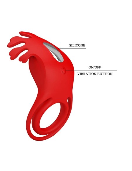 Pretty Love Vibrant Penis Ring Ruben Red