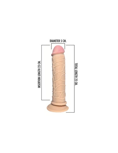 SUPERSILK Realistic TPE Dildo 25 Cm