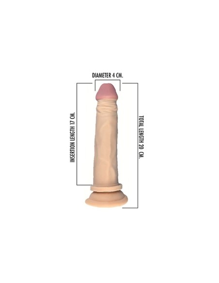 SUPERSILK Realistic TPE Dildo 20 Cm