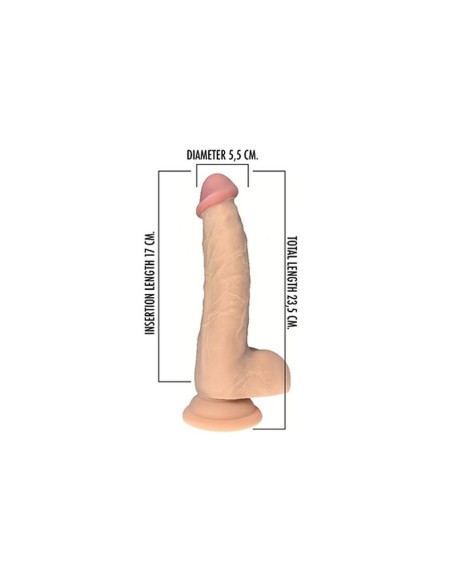 SUPERSILK Realistic TPE Dildo 23,5 Cm