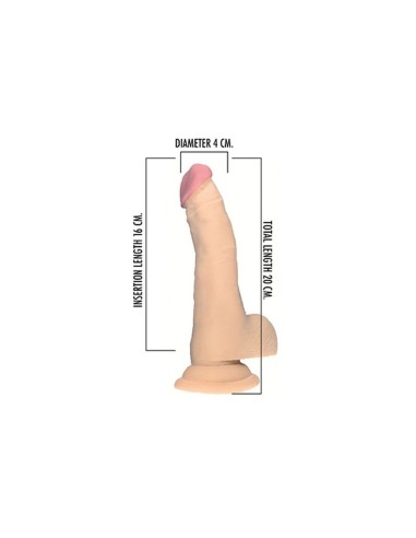 SUPERSILK Realistic TPE Dildo 20 Cm
