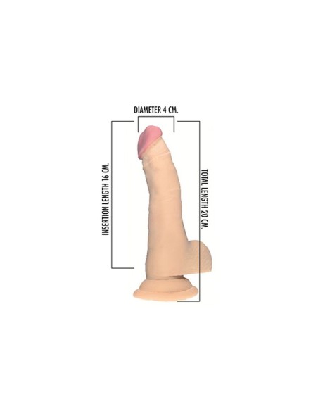 SUPERSILK Realistic TPE Dildo 20 Cm