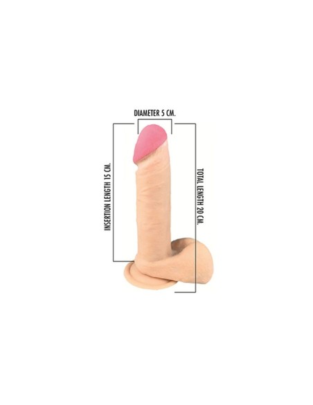SUPERSILK Realistic TPE Dildo 20 Cm