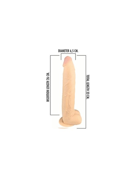 SUPERSILK Realistic TPE Dildo 33 Cm