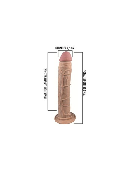 SUPERSILK Realistic TPE Dildo 25,5 Cm