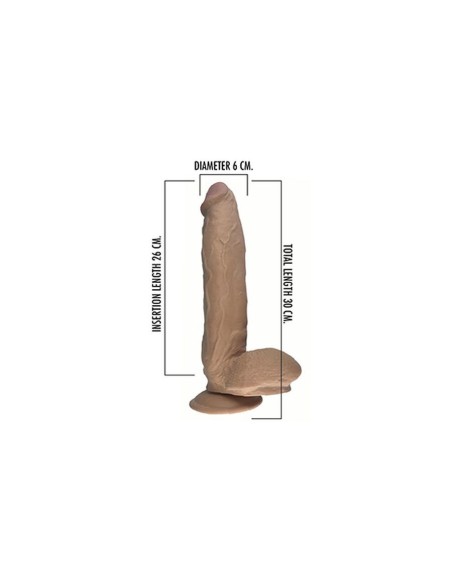 SUPERSILK Realistic TPE Dildo 30 Cm