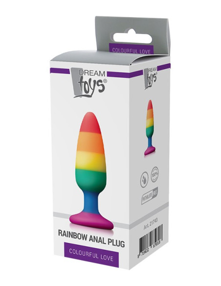 COLOURFUL LOVE RAINBOW ANAL PLUG MEDIUM acquista online su Porky's Store