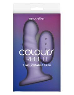 COLOURS RIBBED 5 INCH VIBRATING PURPLE 2