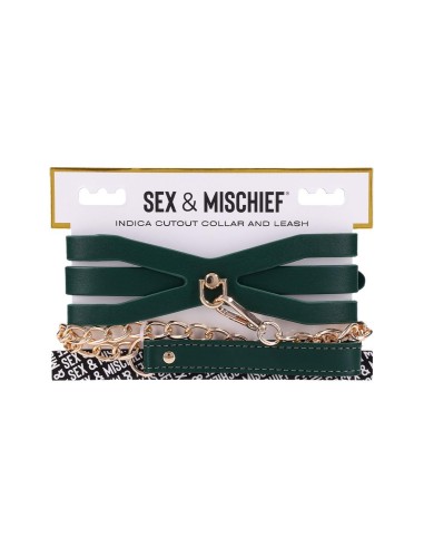 SPORTSHEETS INDICA CUTOUT COLLAR AND LEA