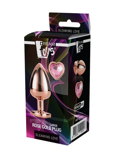 GLEAMING LOVE ROSE GOLD PLUG LARGE acquista online su Porky's Store
