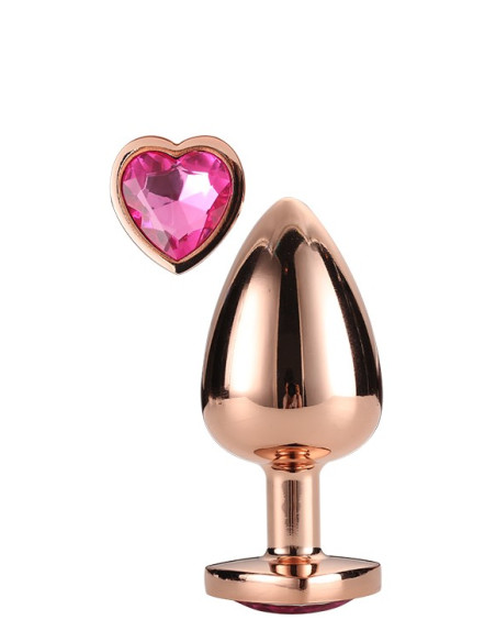 GLEAMING LOVE ROSE GOLD PLUG LARGE acquista online su Porky's Store